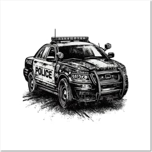 Police Car Posters and Art